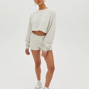 Aritzia Tna COZYAF Boyfriend Cropped Sweatshirt